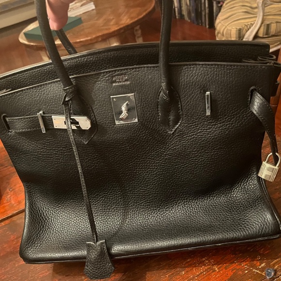 Older black Togo Birkin rep 35 palladium, some issues - Picture 9 of 9